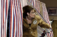 PalinVotingBooth Grizzly Mom voted!