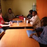 P1010011 Judy Duncan, ACORN Canada, sharing with ACORN International Kenya Organziers
