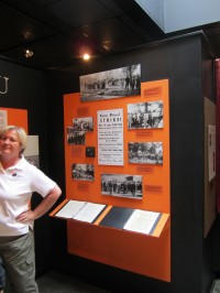 IMG_0210 Linda Hinton, STFU Museum official, showing the union's history