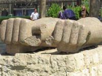 IMG_1237 big fists in front of Egyptian Museum