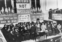The Women's Social and Political Union became known for its militant activity, photo taken in 1908