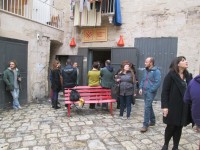 students milling around the cocina, being opened for the area as a social enterprise