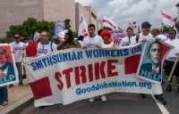 Contact Workers at the Smithsonian protest in 2013
