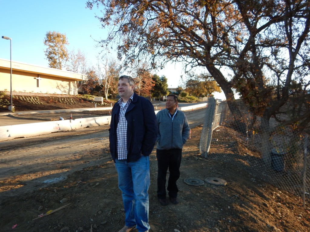 Nik Theodore and Pablo Alvarado looking at the site