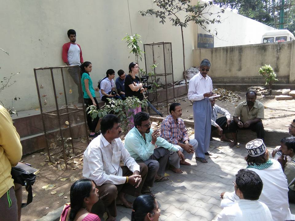 Suresh organizing hawkers.