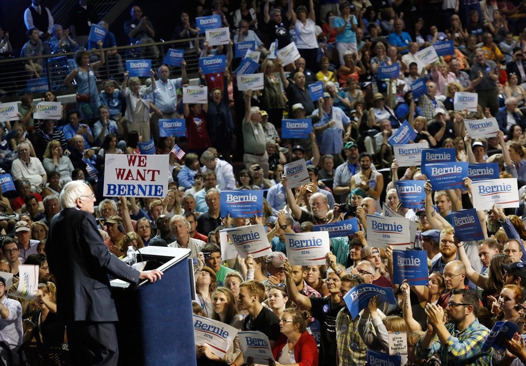 Bernie Sanders campaign appearance in Portland last summer. Bukaty/Associated Press
