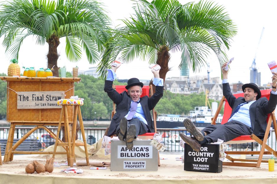 ActionAid's pop up tax haven, the Isle of Shady on the South Bank in London, raised awareness of UK tax havens back in 2013.