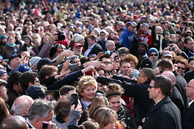 President Obama at a campaign event in Concord, N.H., shortly before the 2012 election. He performed better among white Northern voters than is generally assumed. Credit Doug Mills/The New York Times