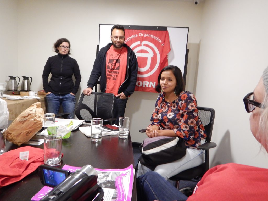 Olivia Zuniga Caceres with ACORN Organizers in Quito