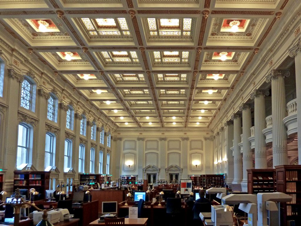 Library reading room at the Wisconsin Historical Society