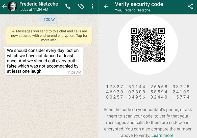 Signal-encryption of WhatsApp