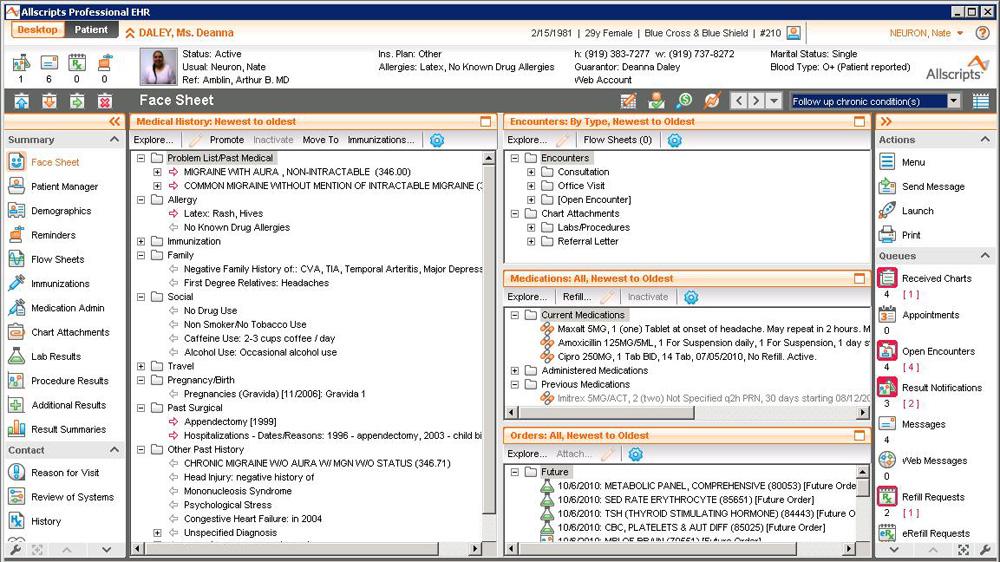 electronic health records example