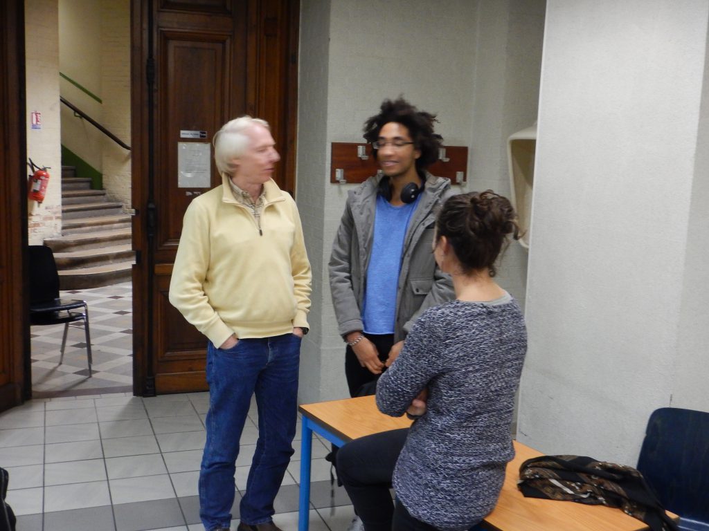one of our leaders in Aubervillers and Solene Compingt of ACORN's affiliate Alliance Citoyenne